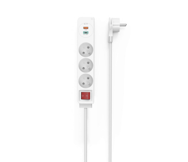 Hama Listwa zasilająca - 3 gniazda, 2x USB-C, USB-A - 1177338 - zdjęcie 2